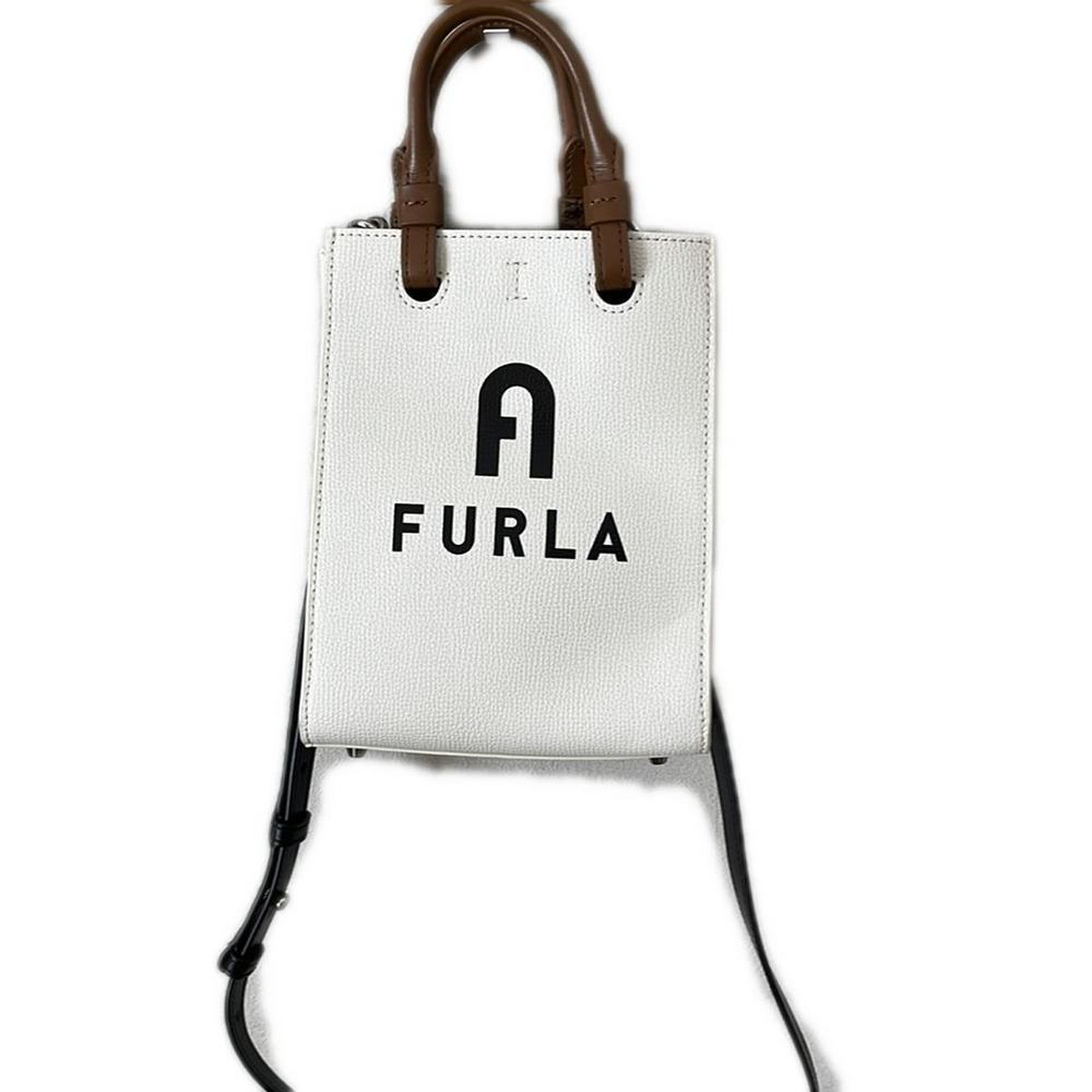 Furla Leather Mini Tote Bag White
